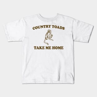 Country Toads Take Home To The Place I Belong Frog and Toad Kids T-Shirt